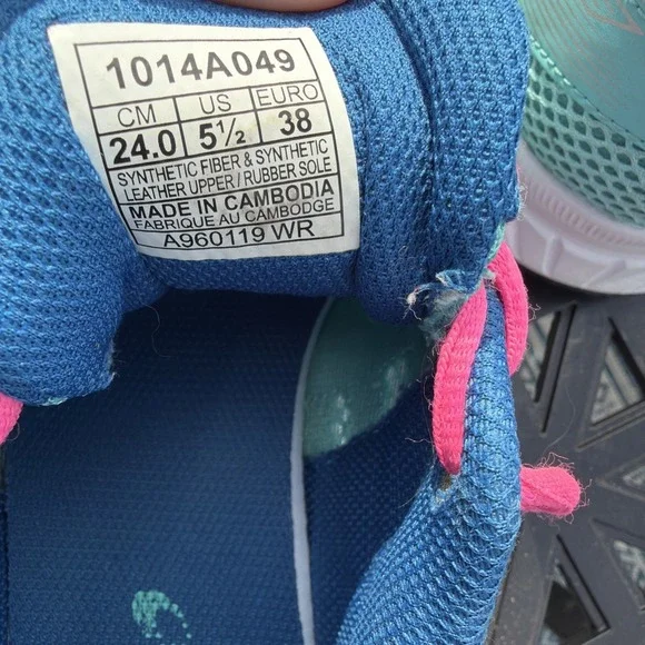 ASICS Contend 5 Women's Running Shoes Size 5.5  Teal - Picture 6 of 7